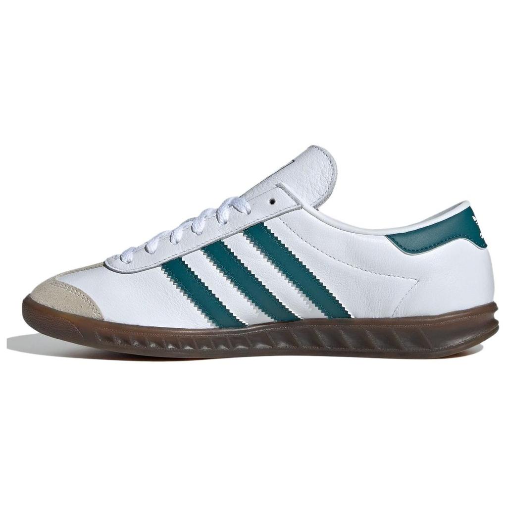 adidas Originals Hamburg Wygodne Wszechstronne Niskie Buty Skate'owe Unisex Trampki Białe Zielone JH8562