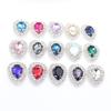 5 Pieces of 23 * 30mm Four Hole Sewing Double Row Water Droplet Glass Drill DIY Bow Clothing Hair Accessories Hole Shoe Accessor