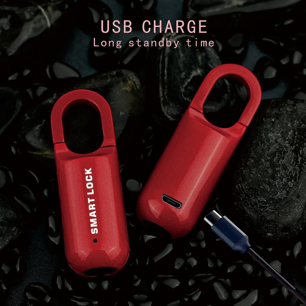 M01 Fingerprint Padlock USB Smart Cabinet Keyless Home Travel Case Drawer Lock  Anti Theft Multi Function Lock Zinc Alloy Lock