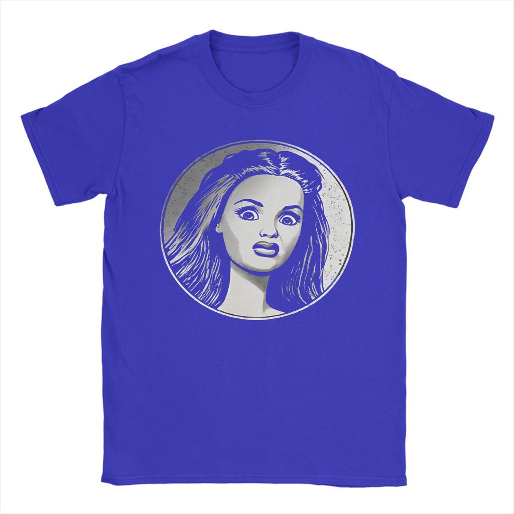 Unisex's Disgusted Doll Face Funny Meme Cursed Image Graphic T Shirts Pure Cotton Clothing Short Sleeve Crew Neck Tees