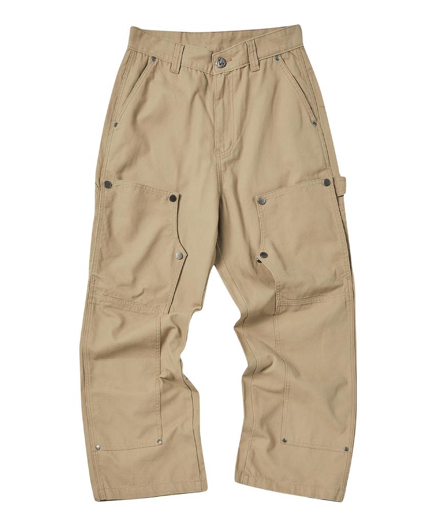 TRAVEL Work Carpenter Canvas Pants Beige