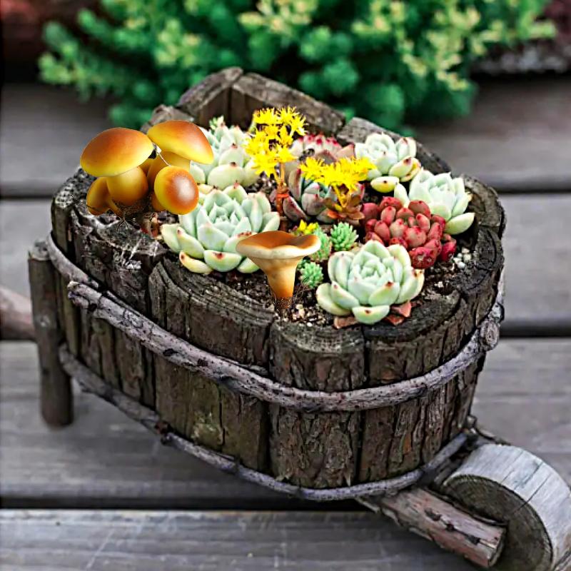 1PC Artificial Plant Cute Micro Landscape DIY Mini Mushrooms Simulated Forest Landscape Accessories Bonsai & Garden Decor