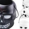 Halloween Buckets with Handle Decorative Skeleton Candy Bowls for Boys Girls Party