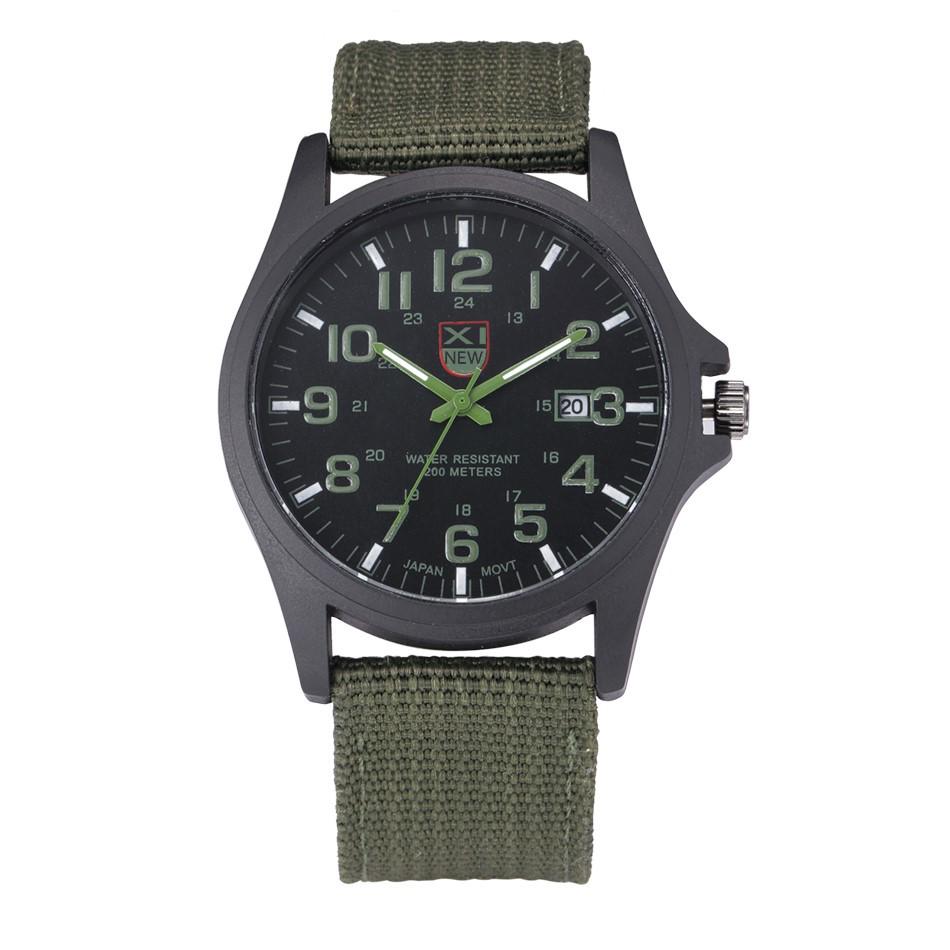 XINEW Cheap Watches Men's Nylon Calendar Army Quartz Watch