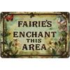 Fairy Garden Metal Wall Art Vintage Enchanted Fantasy Decor