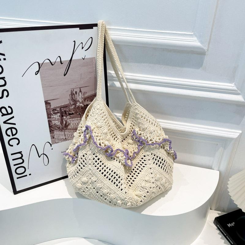 

Литературная и ретро плетеная сумка из соломы женская 2025 новая модная этническая сумка-тоут универсальная плетеная большой вместимости 46*1*41