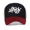 Happy Artistic Fonts Printing baseball cap for Men Summer Comfortable Breathable mesh snapback hats adjustable trucker hat