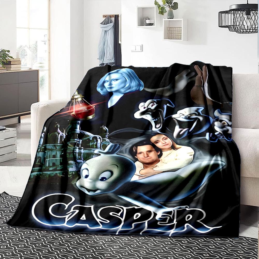 1pc Casper1 Blanket, Gift, for Men and Women, Soft Blanket, Good for Sofa Bed Couch Travel, Lightweight Flannel Blanket