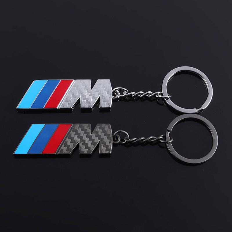 VSRF8 3D Metal Car Emblem Keychain Key Chain Keyrings Key Holders for BMW M3 M5 M Power Badge Auto Decoration Styling Accessories
