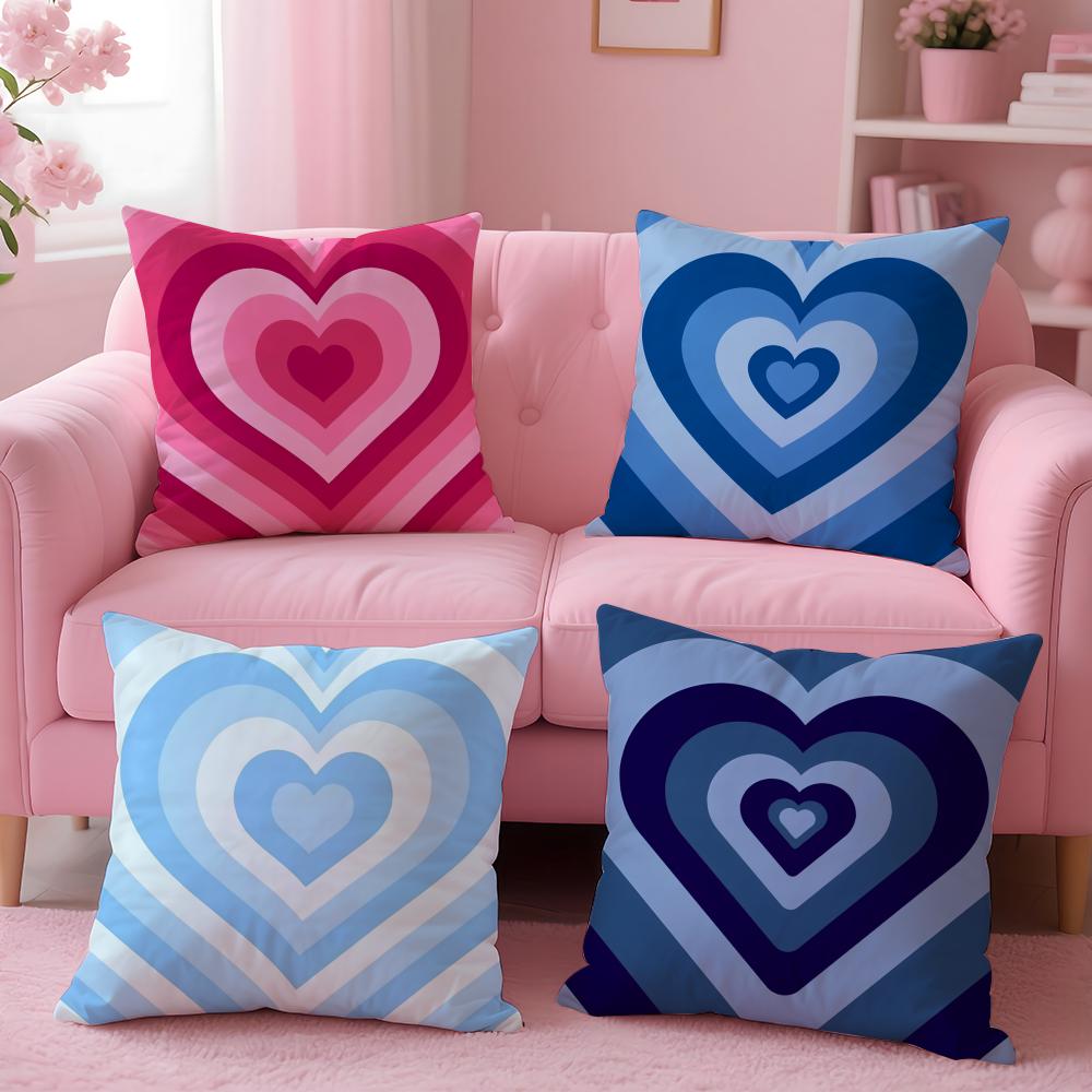 Sweet Love Cushion Cover Comfort Sofa Bed Silky Elegant Invisible Zipper Decorative Holiday Gifts