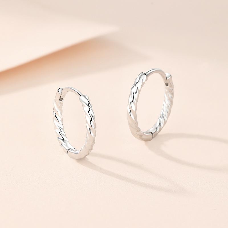 

Plain Ring Earrings Women s Simple Cold Wind Light Luxury Temperament Earrings New Korean Earrings