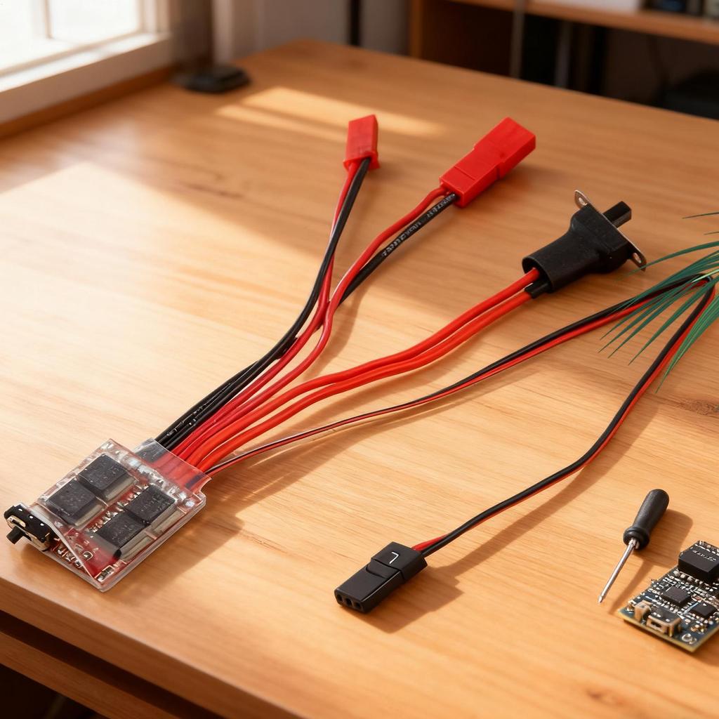 Brushed ESC Intelligent Heat Dissipation Protection High Efficiency Bidirectional Brushed ESC For RC Models For Boat Underwater