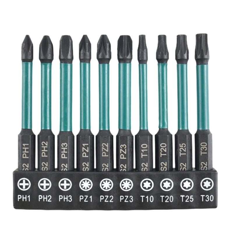 

Pack Of 10 Green Grip Screwdriver With High Strength Alloy Steel For Daily Maintenance Automotive And Household Repairs 1