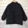 90s Vintage SANYO Down Jacket Women's M Black Full Zip Snap Front