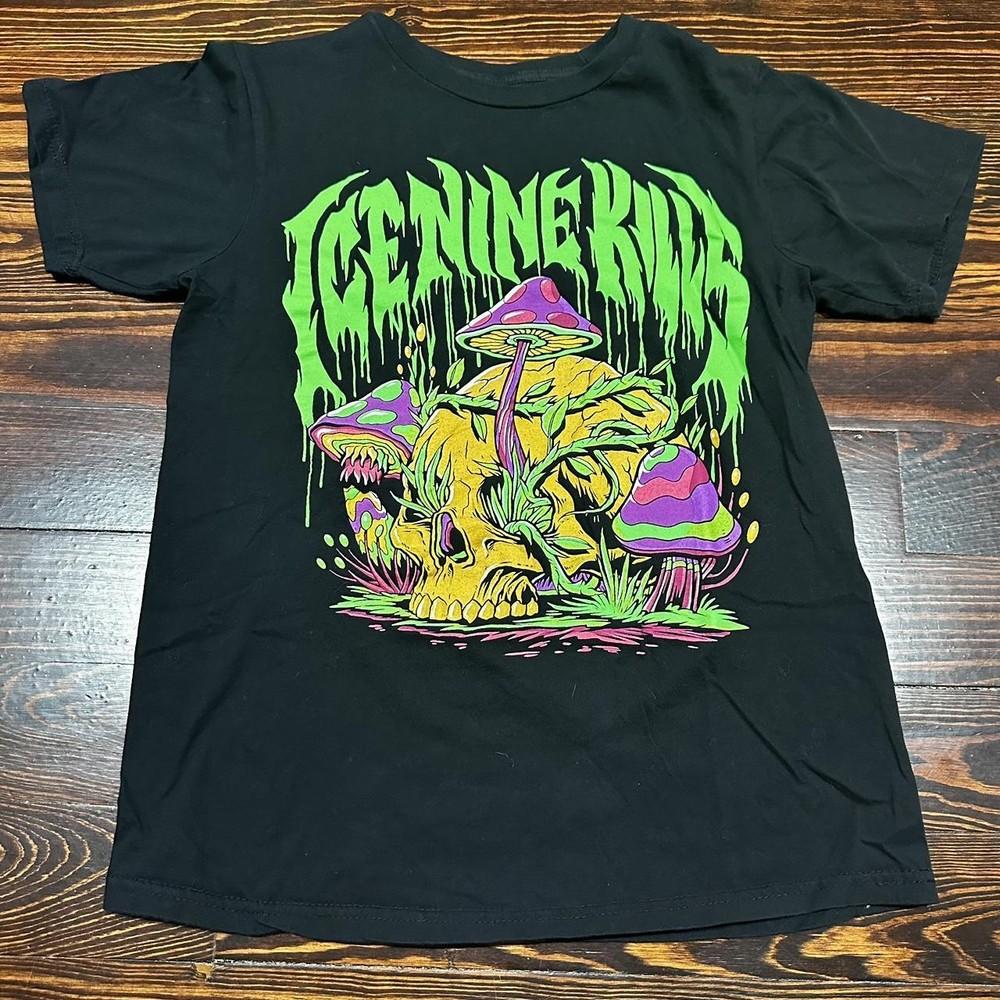 Vtg Ice Nine Kills Band Mushroom and Skull Cotton Black All Size T Shirt CM014 Unisex T-Shirt XL