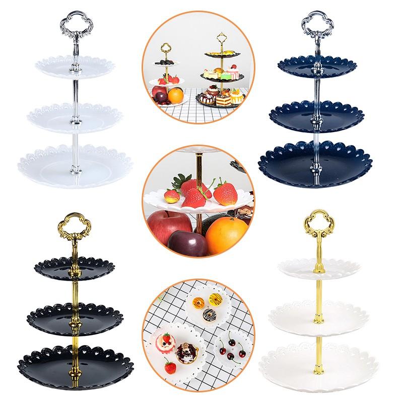 Holder Cake Stand Rack Tray Plate Display Holiday Birthday Wedding Plastic
