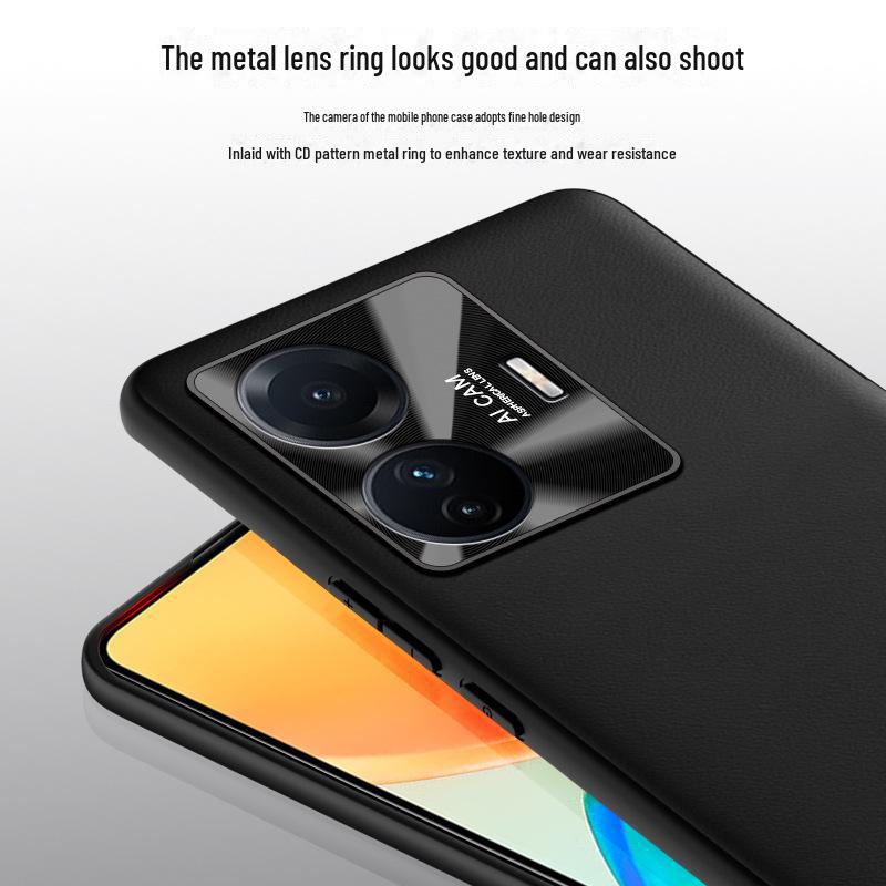 Vivo S15e Liquid Leather Anti-Fall Protective Cover - One Piece