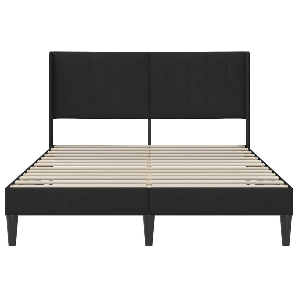 Bed Frame with Headboard Black 120 x 200 cm Velvet