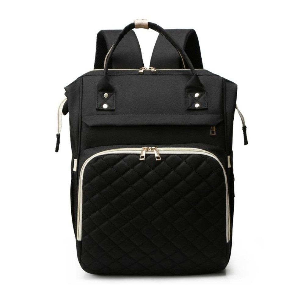 Solid Color Diaper Backpack Nylon Nappy Bagpack Multi-functional Mommy Bag  Maternity