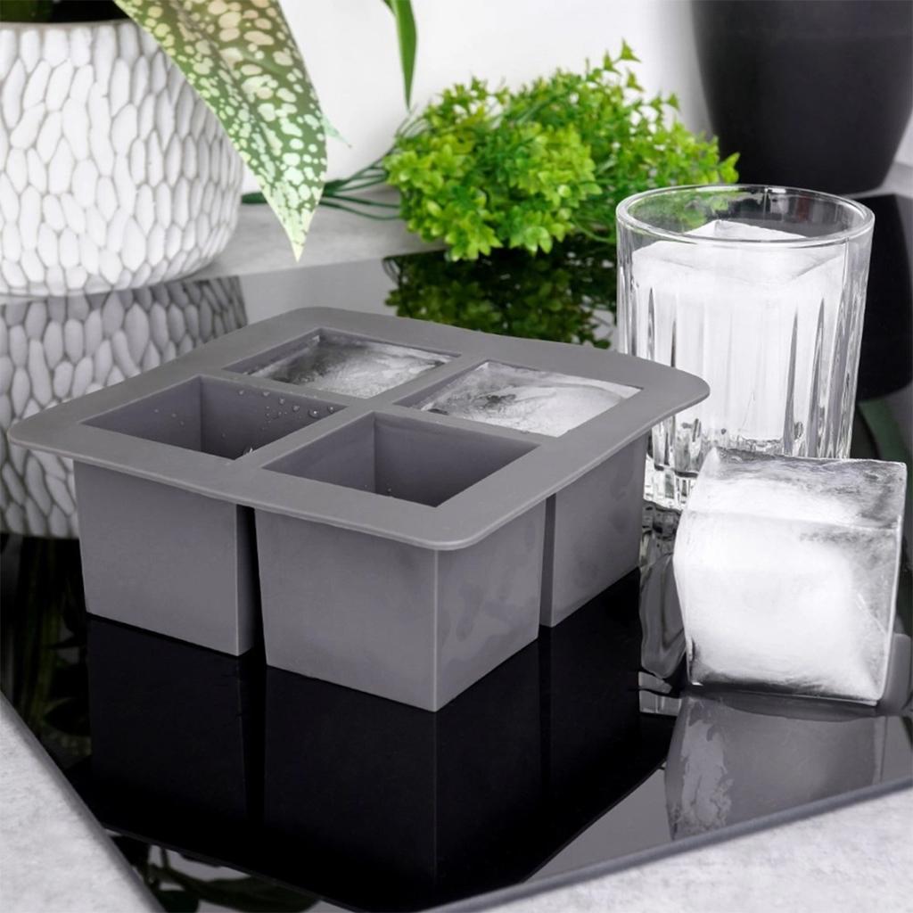 Silicone Form For 4 Bartender'S Ice Cubes Xxl For Drinks 259654