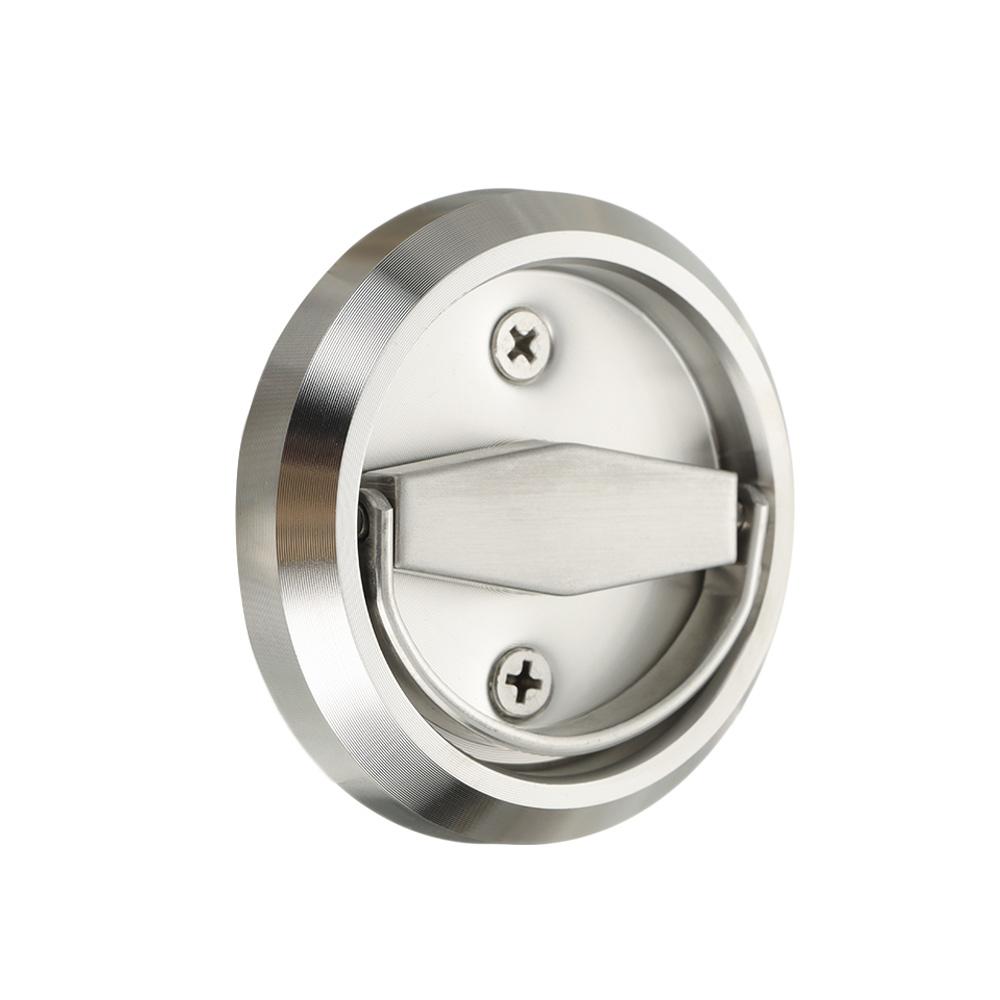 Round Ring Recessed Invisible Cabinet Drawer Furniture Knob Wardrobe Pulls Hidden Door Handle Lock