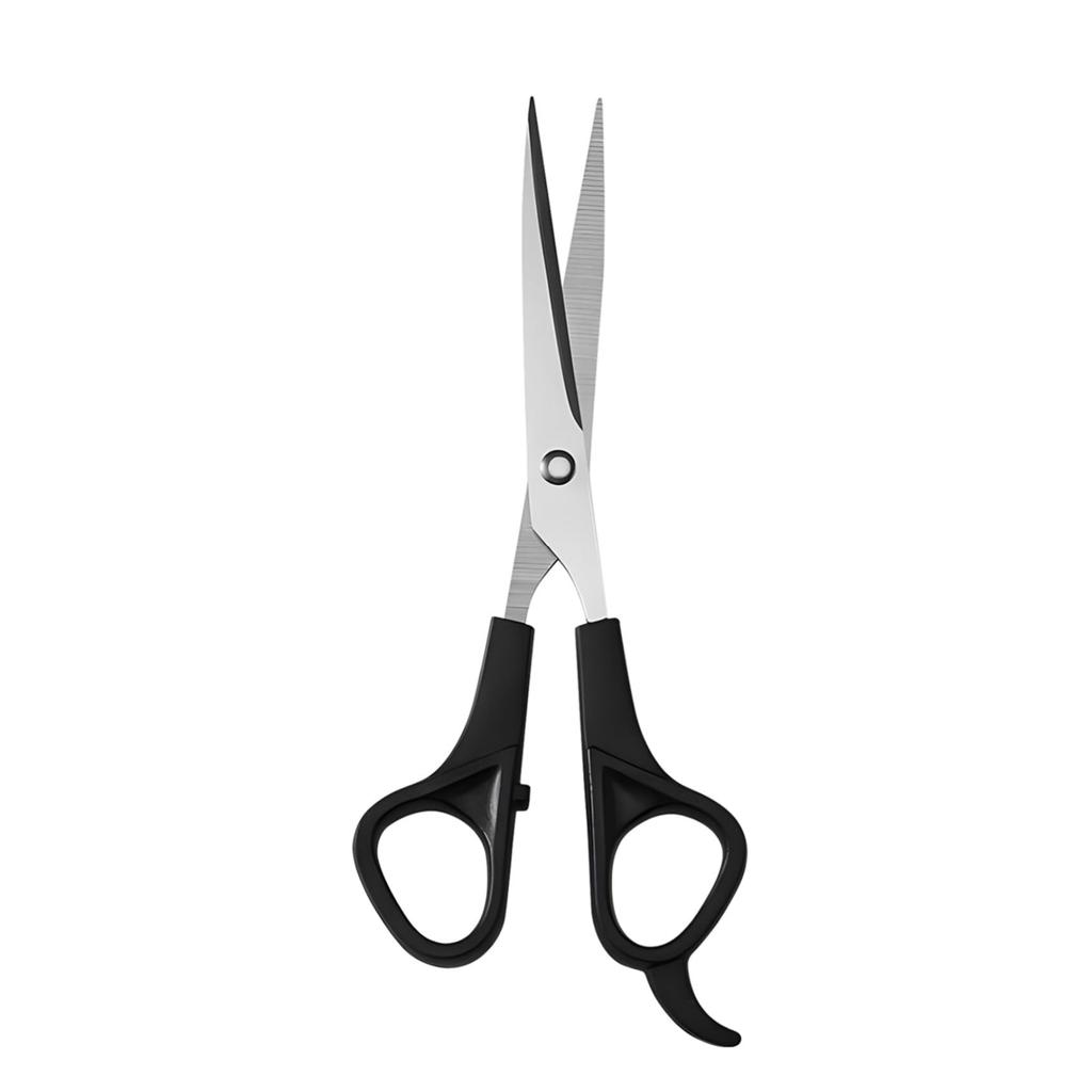 Hair Cutting Scissors Thinning Shears 6 Inch Professional Stainless Steel Barber Scissors with Sharp Blades for Men Women Black