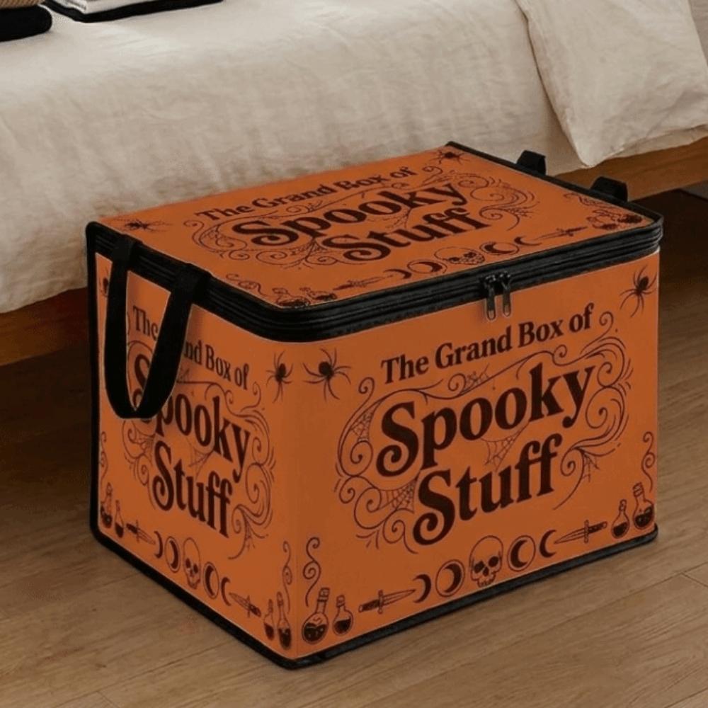Large Capacity Spooky Stuff Storage Container Space Saving Gothic Storage Basket Bedroom
