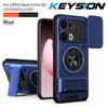 KEYSION Magnetic Phone Case for OPPO Reno13 Pro 5G Reno13 F 5G Slide Camera Protection Upright Kickstand Ring Shockproof Cover