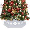 VidaXL Silver and White Christmas Tree Skirt Ø68x25 Cm