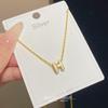 18K Gold Titanium Rhombus Clavicle Chain Necklace - Women’s Trendy Geometric Choker Pendant