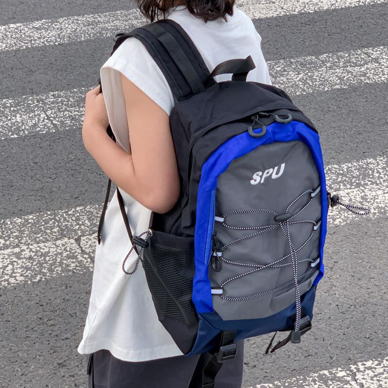 Stylish Large Capacity Student Backpack For School With Breathable Oxford Fabric Design