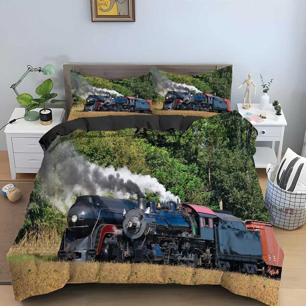 Tractor Truck Duvet Cover For Boys Kids Car Excavating Machinery Farm Vehicle Tool Quilt Cover Polyester For Bedroom Decorations