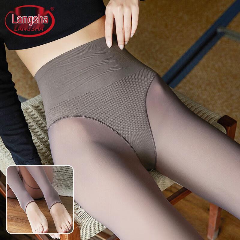 

Langsama Women s Sheer High-Waist Shaping Tights One Size