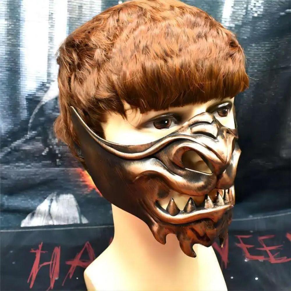 Gruselige Samurai Cosplay Maske Verkleidung Japanische Maske Spielzeug Cosplay Rote Prajna Maske Halloween