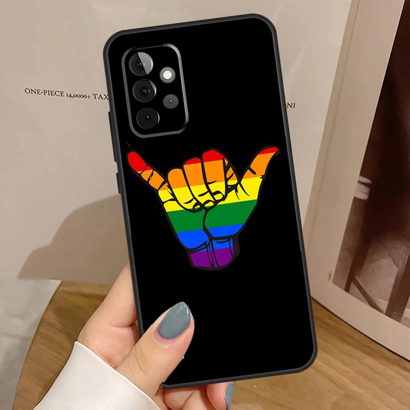 Gay Pride Rainbow Flag Case For Samsung Galaxy A34 A54 A17 A35 A55 A06 A16 A26 A36 A56 A53 A32 A52 A33 A13 A14 A15