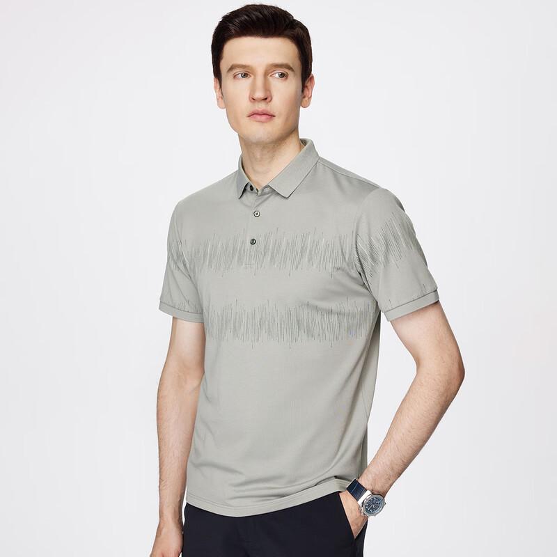 FIRS Men's Acetate & Silk Blend Striped Polo Shirt