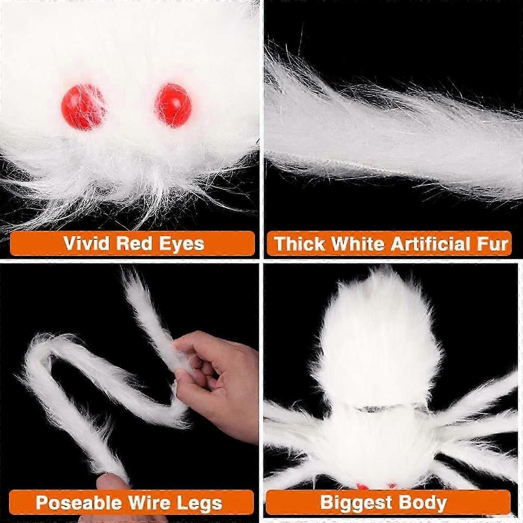 2025 Halloween Sweets Halloween Simulation Skull Big Spider  Plush Spider Ornament