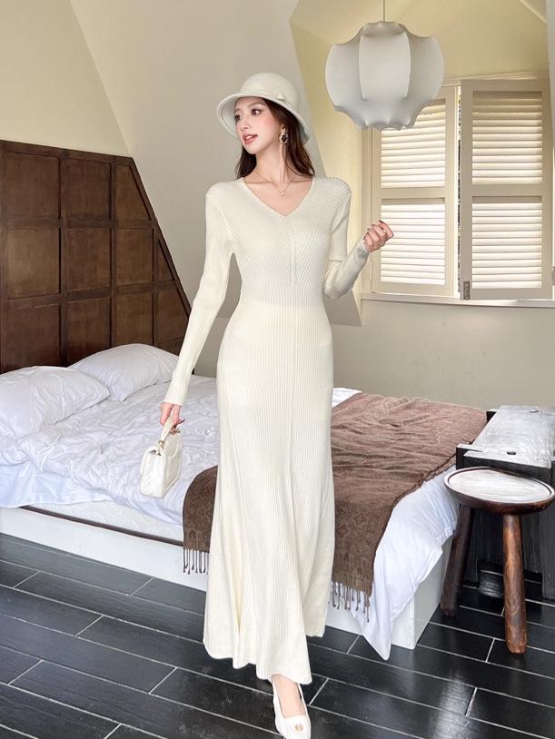 High-Quality Autumn Winter Knit Fishtail Sweater Dress