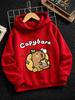 Classic Capybara Hooded Sweatshirt For Kids Summer Cute Crewneck Casual Boys Girls 3-14