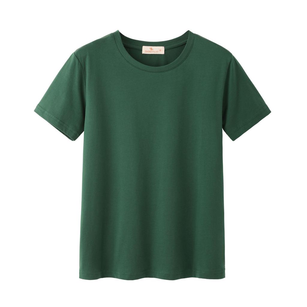 Spring New Short-sleeved Ins Korean Version T-shirt Girls Round Neck Casual Printed Tops Fashionable and Cute Women's Clothing