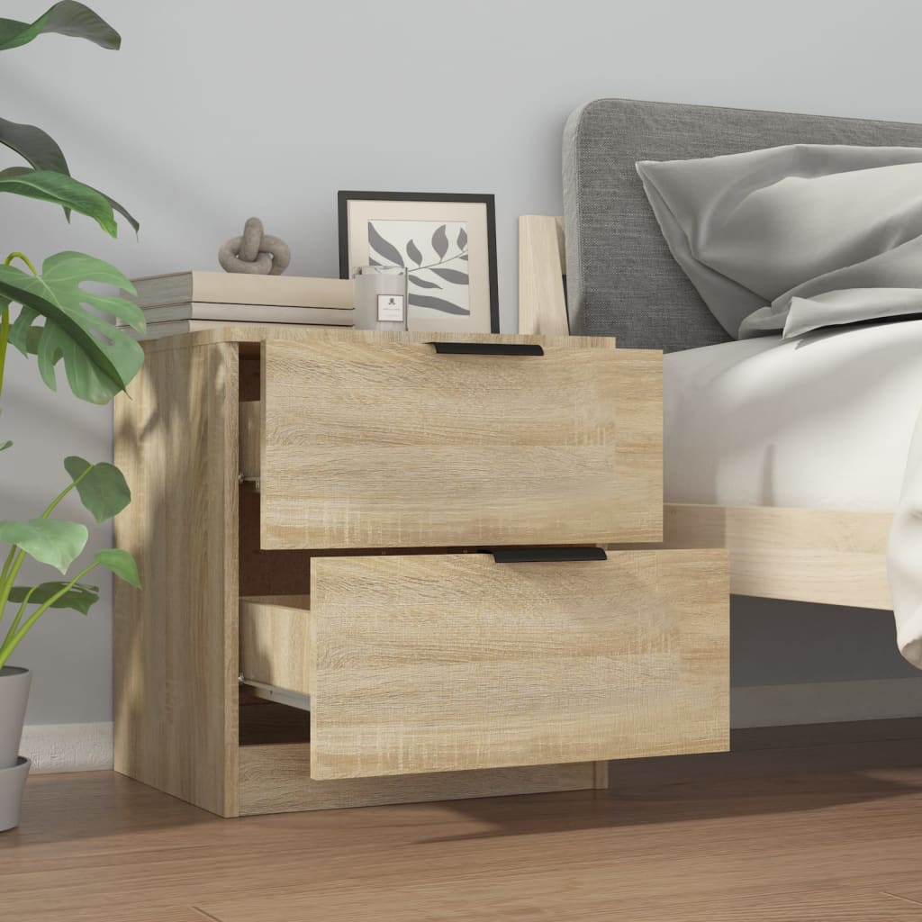 Nightstands 2 Pcs Sonoma Oak Wood Based Material