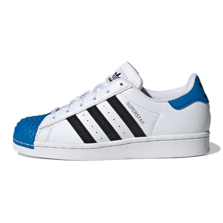 LEGO x Adidas Originals Superstar 360 J Low top Skateboard Shoes White Black Blue Teenagers H03954 35.5