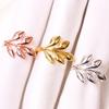 12PCS  Hotel Napkin Rings Metal Autumn Leaf Napkin Holder Wedding  Gold and Silver Napkin Holder Party Table Decoration