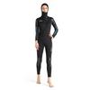 3mm Womens Full Wetsuit With Hood Long Sleeve Pants Chloroprene Neoprene Diving Snorkeling Surfing Thermal Protection