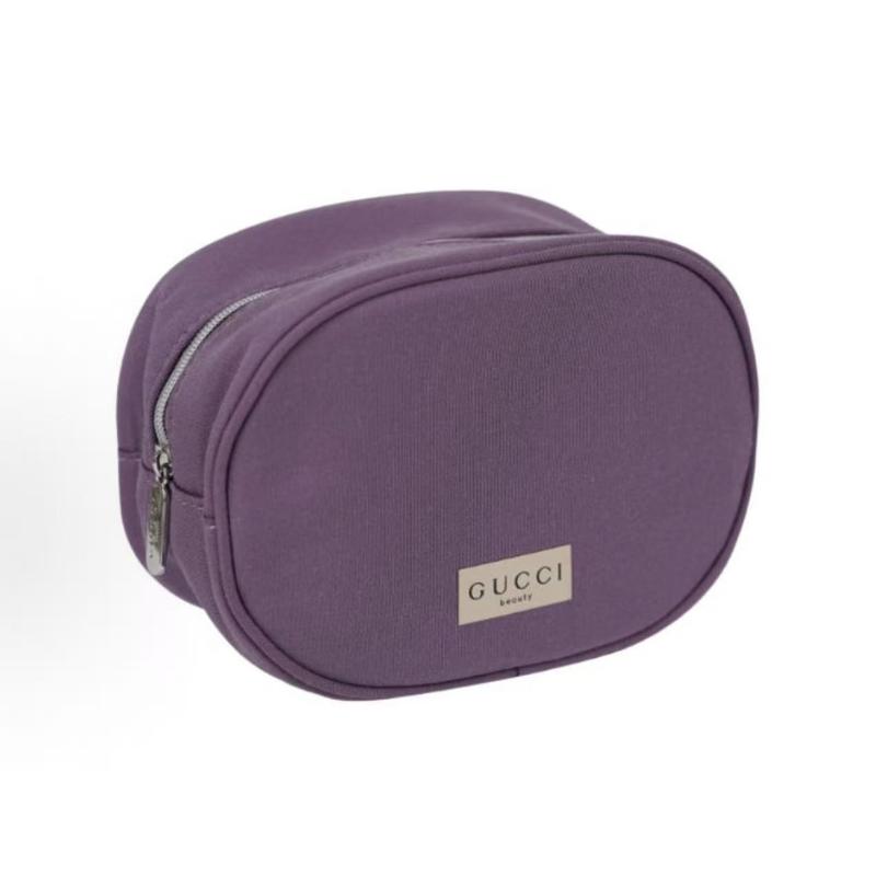 Gucci Cosmetic bag/toiletry bag [Customized Bag] Color Striped Purple Circle Niche Trendy High-Level Familiar Simple Color striped purple circle