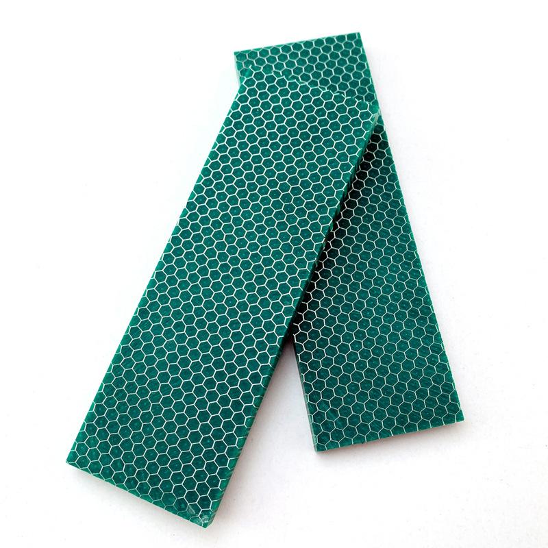 1piece 120x40x8mm C-Tek Resin Material for DIY Knife Handle Material Plate Snake Grain Honeycomb Pattern Knife Handle Patch Material