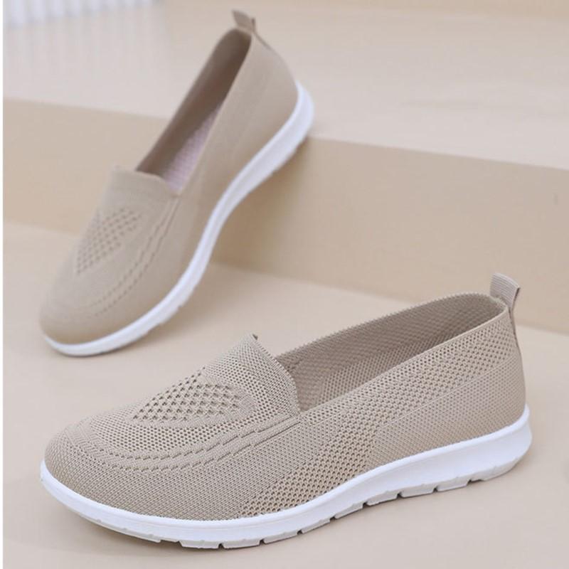 Fashion Crestar Leisure Flats Shoes For Women Summer New Hollowing Breathable Outdoor Walking Shoes Comfortable Soft Slip On Mesh Shoes