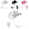 Makeup Costume Prop Set With Cowgirl Cowboy Hat Glasses And Bandana For Party Costumes