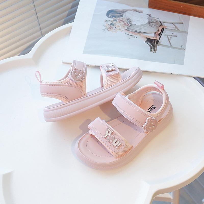 Children's sandals 2025 summer new baby girl hollow beach shoes fashion versatile open-toed boys casual shoes