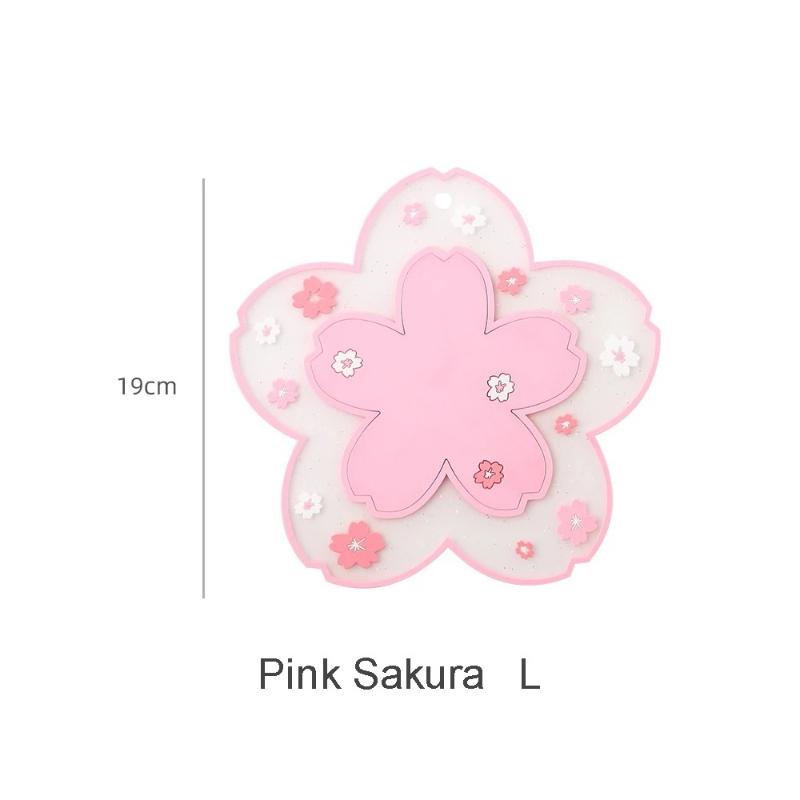 Sakura Style Coasters Heat Insulation Mats Tea Cup Mats Milk Cup Coasters Anti Slip Mats Household Heat Resistant Table Mats